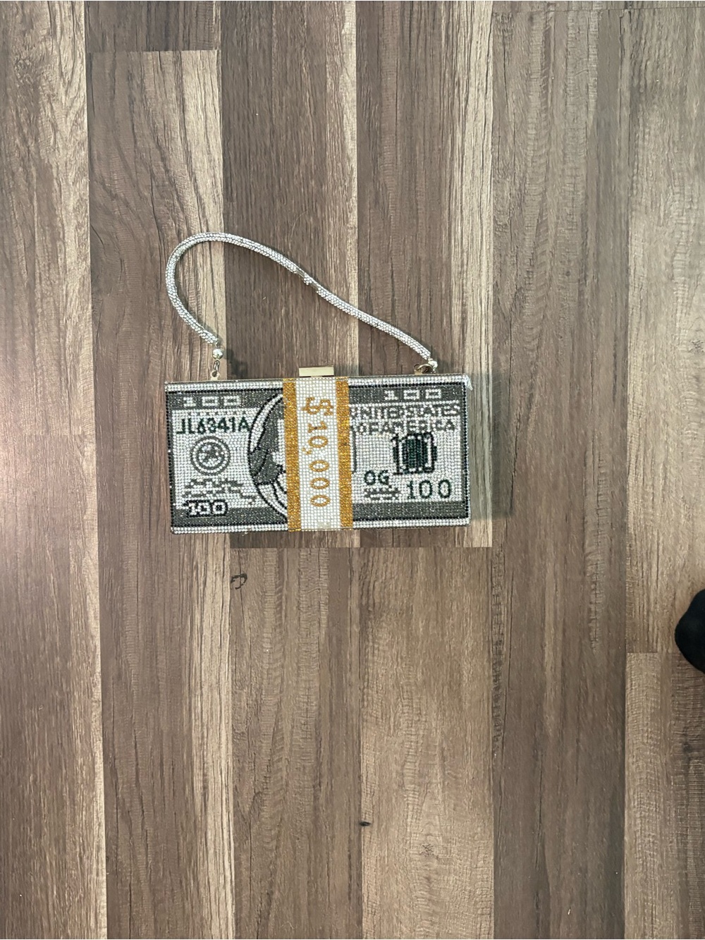 Crystal Money Stack Wall Accent in Silver and Gold